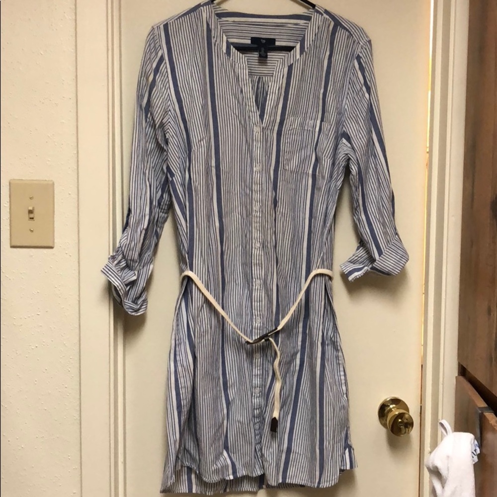 Gap dress, blue and white stripes